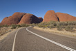 Empty Road to Kata Tjuta National Park, Australia Empty Road to Kata Tjuta National Park, Australia