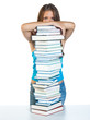 woman with books woman with books