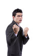Powerful handsome businessman