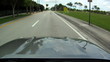 Time lapse of a car driving on the road