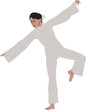 girl in the dance pose on one leg