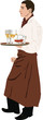 the waiter keeps glasses filled at hand the waiter keeps glasses filled at hand
