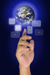 Earth on finger tip