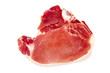 costilla de carne aislada en fondo blanco
