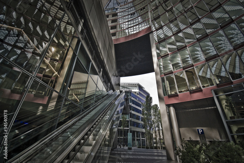 Photo: Glass and steel center Glass and steel center