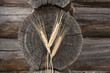 wheat on the wood background