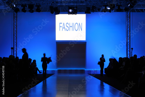 Photo: podium before showing new collection of clothing podium before showing new collection of clothing