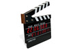 Large electronic clapperboard with  light-pipe timer