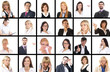 A collage of portraits of young business persons A collage of portraits of young business persons