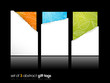 Set of teared gift cards.