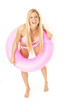 Superblondine im Bikini