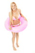 Superblondine im Bikini