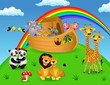 Noah ark with animals