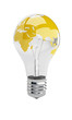 Light bulb with planet Earth