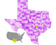 Vector: Texas state counties map with boundaries and names Texas state counties map with boundaries and names