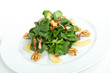 feldsalat,speck,croutons,walnusskerne,birne