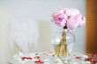Bridal bouquet of pink peonies