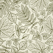 Seamless vector leaves pattern. Thanksgiving