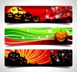 Vector banner set on a Halloween theme.