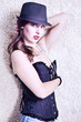 sensual fashion woman posing
