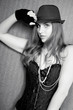 fashion model with hat