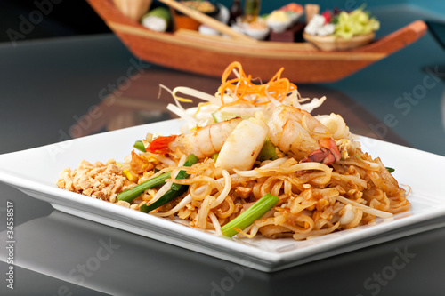 Photo: Seafood Pad Thai with Stir Fried Rice Noodles Seafood Pad Thai with Stir Fried Rice Noodles