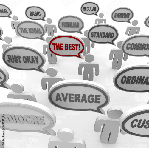 Illustration: The Best - One Special Unique Person in Average Crowd The Best - One Special Unique Person in Average Crowd