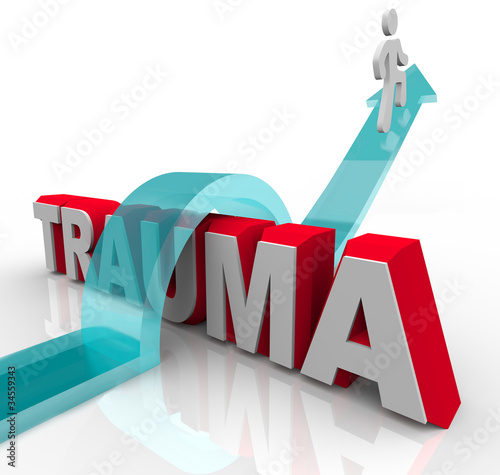 Illustration: Getting Over Trauma - Therapy and Rehabilitation Conquer Problem Getting Over Trauma - Therapy and Rehabilitation Conquer Problem