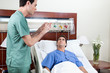 Doctor about to inject to patient