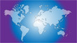 world map in blue