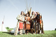 Photo: Group of North American Indians about a wigwam Group of North American Indians about a wigwam