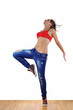 woman modern dancer in ballroom woman modern dancer in ballroom