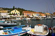 Fishing boats anchored at Fiscardo village in Kefalonia
