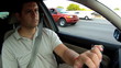 Man driving to work