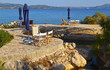 Beach bar at the sinkholes on Lassi area of Kefalonia