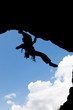 Rock climber silhouette
