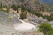Temple of Apollo and the theater at Delphi in Greece