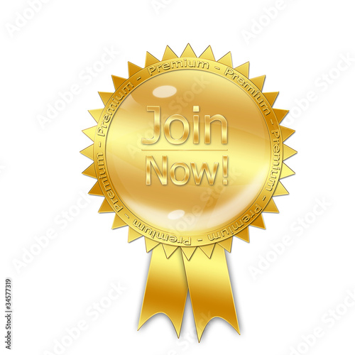 Illustration: Gold Button Join Now Gold Button Join Now