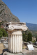 Single ionic order capital at ancient Delphi in Greece