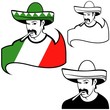 Illustration: Mexican man - colored illustration Mexican man - colored illustration