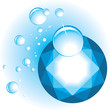 Topaz with drops