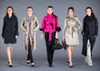 Five girls. Autumn winter collection lady's clothes