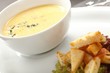 Cream soup with toasts Cream soup with toasts