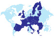 Europe map with world map Europe map with world map