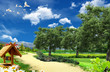 Paesaggio con pozzo