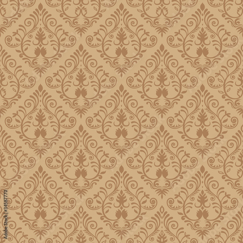 Vector: seamless damask pattern seamless damask pattern