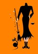 place your own head on witch  illustration