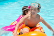Children playing in pool