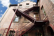 Foto: Feuerleiter am Backsteinhaus Feuerleiter am Backsteinhaus