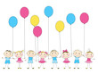 Children with balloons